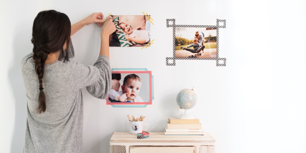 decorar con fotos asimetricas
